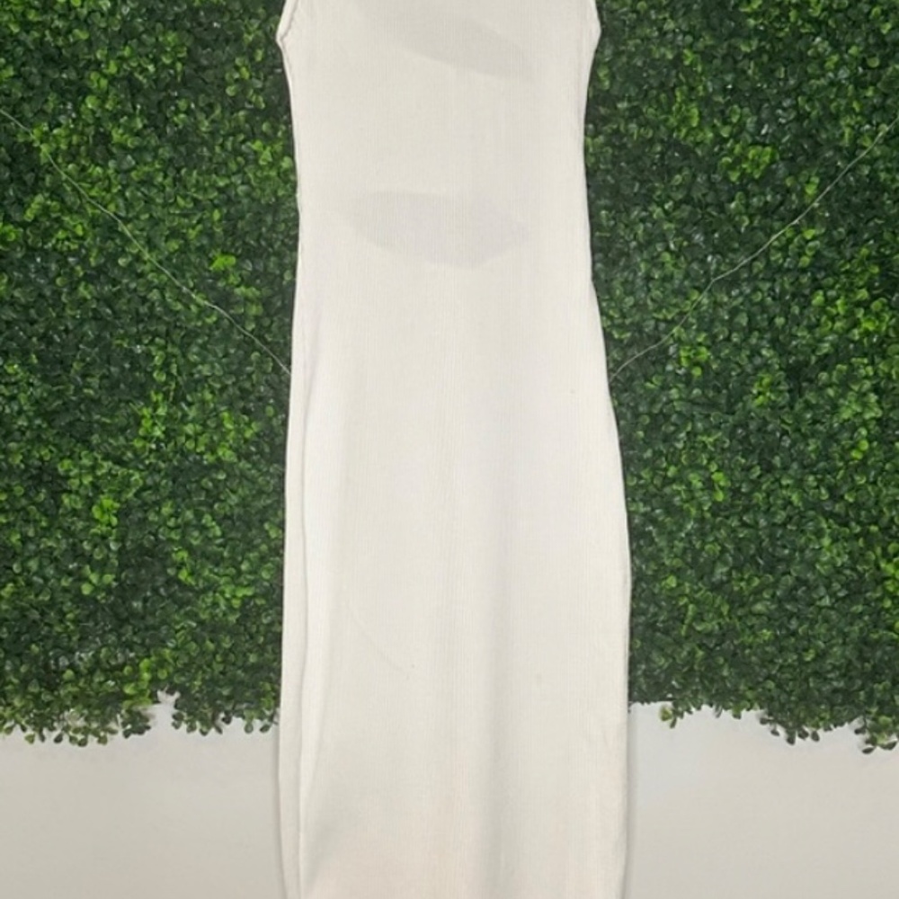 ZARA Midi Rib Cut Out Dress Size Small